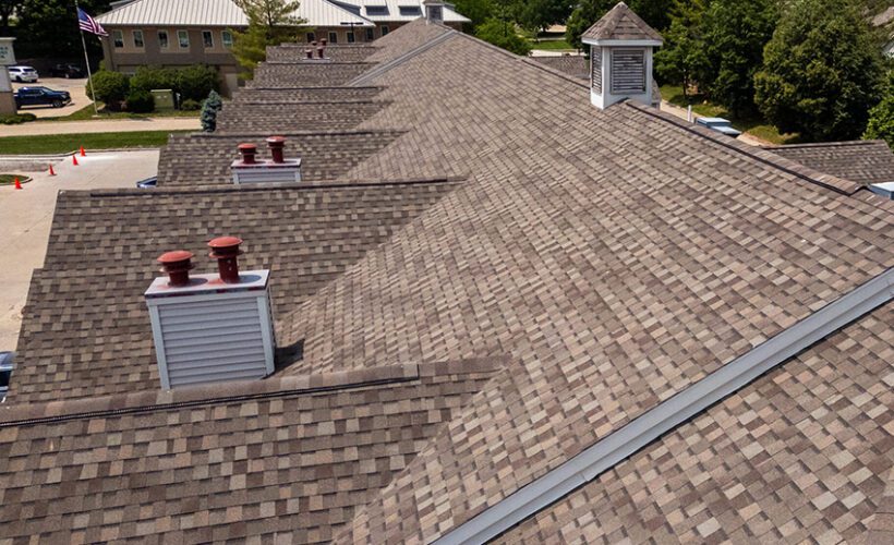Commercial roof replacment in Central Iowa from Wolf Roofing