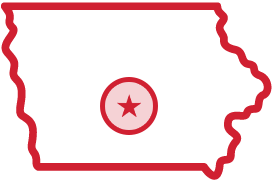 Wolf Roofing Service Area in Central Iowa