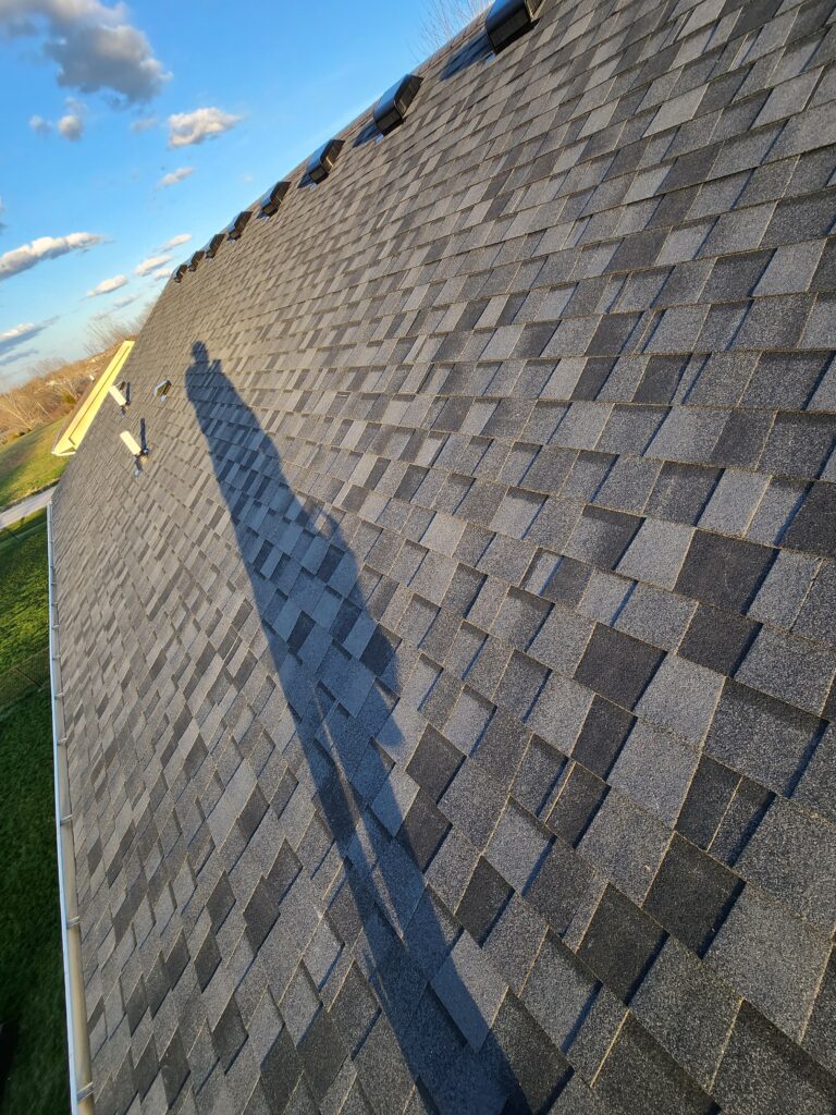 Ankeny impact resistant roof with Moire Black shingles