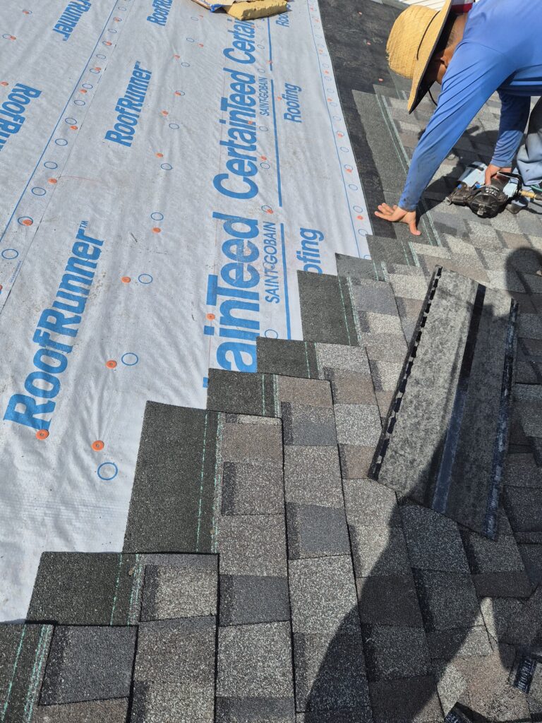 Installing Landmark Pro Shingles Over Underlayment Installing CertainTeed Landmark Pro shingles over new underlayment