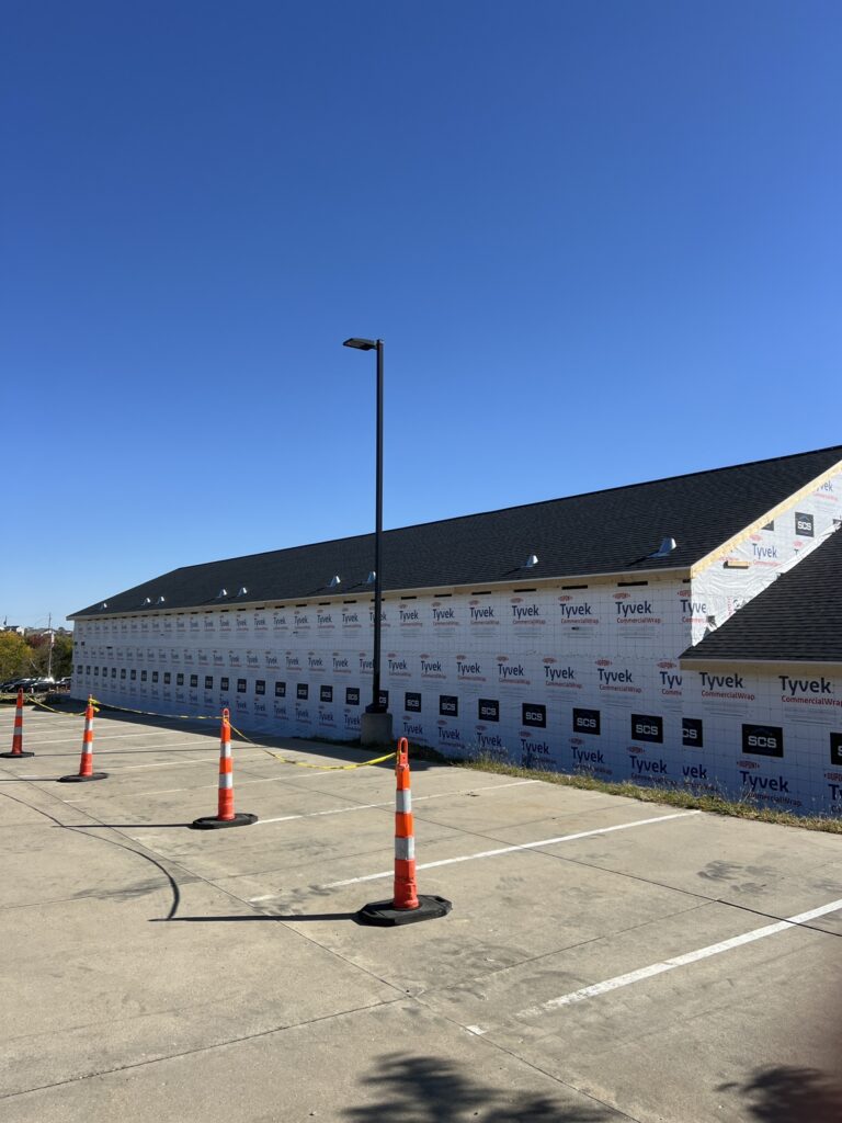 New commercial building with an architectural shingle roof in Iowa