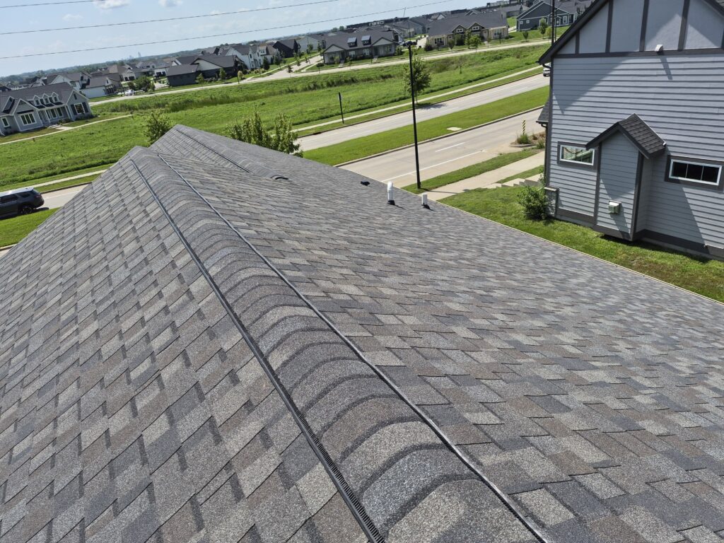 NorthGate ClimateFlex Shingles, Ridge, Ankeny NorthGate ClimateFlex shingles along the roof ridge in Ankeny