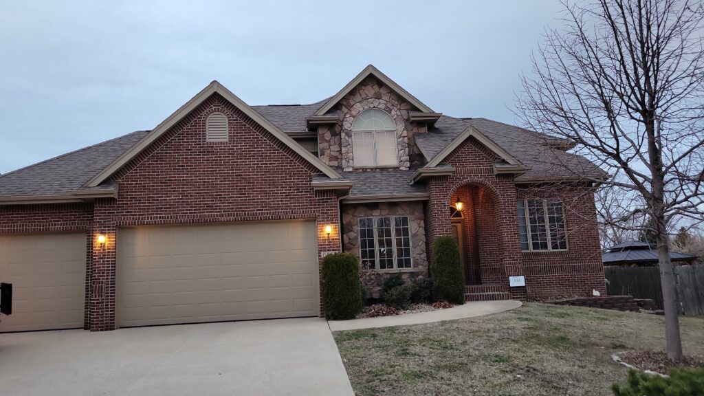 Waukee Brick Home Before Roof Replacement Waukee brick home before its hail damage roof replacement