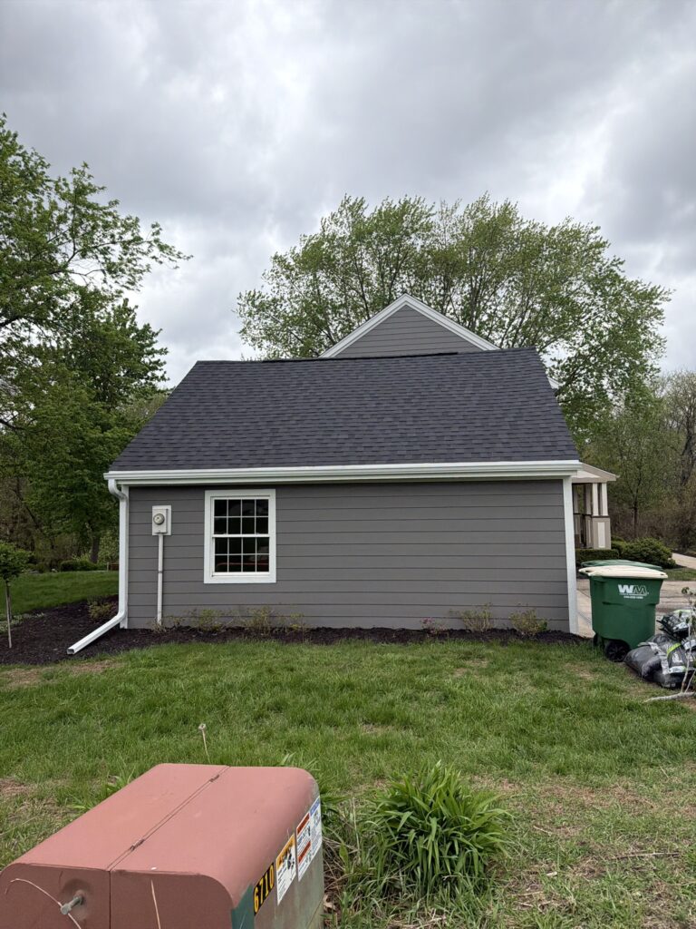 Garage New Moire Black Roof Garage with a new Moire Black roof in West Des Moines